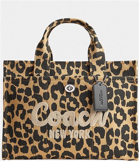 coach cargo bag leopard print.